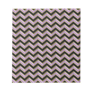 Amethyst Gold Black Zigzag Pattern Notepad