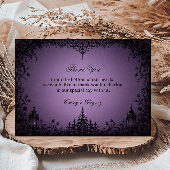 Amethyst Gothic Artwork Thank You Card (Creator Uploaded)