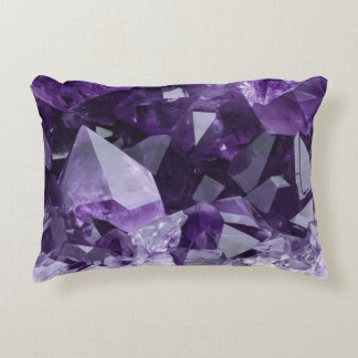 Amethyst Healing Crystal Cluster Decorative Cushion