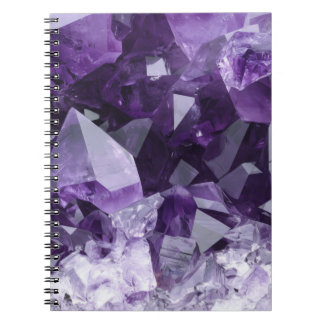 Amethyst Healing Crystal Cluster Notebook