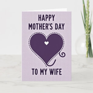 Amethyst Heart Moms Day Card