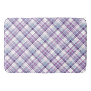 Amethyst Hues Plaid Bath Mat