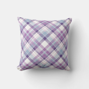 Amethyst Hues Plaid Cushion
