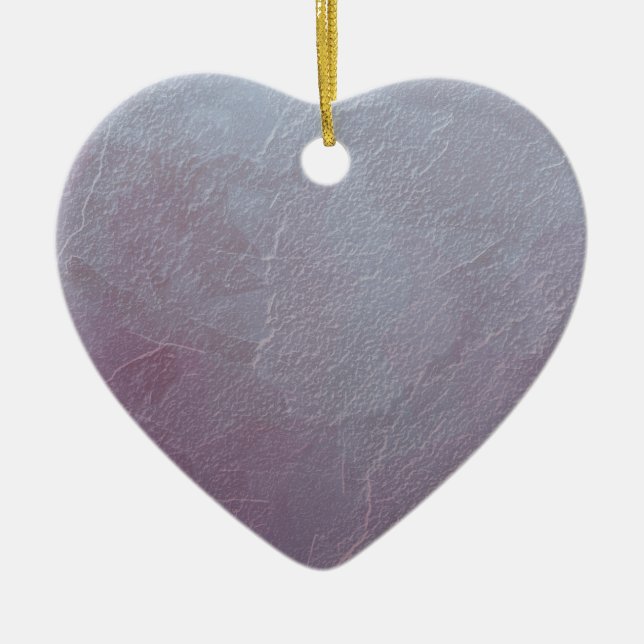 Amethyst Ice Abstract Art Ceramic Ornament (Front)