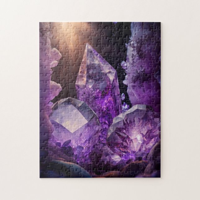 Amethyst Jewel Gemstones Healing Crystals Jigsaw Puzzle (Vertical)