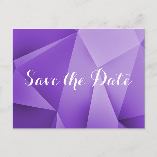 Amethyst Jewel Tones Save the Date Postcard (Front)