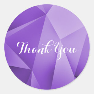 Amethyst Jewel Tones Thank You Stickers