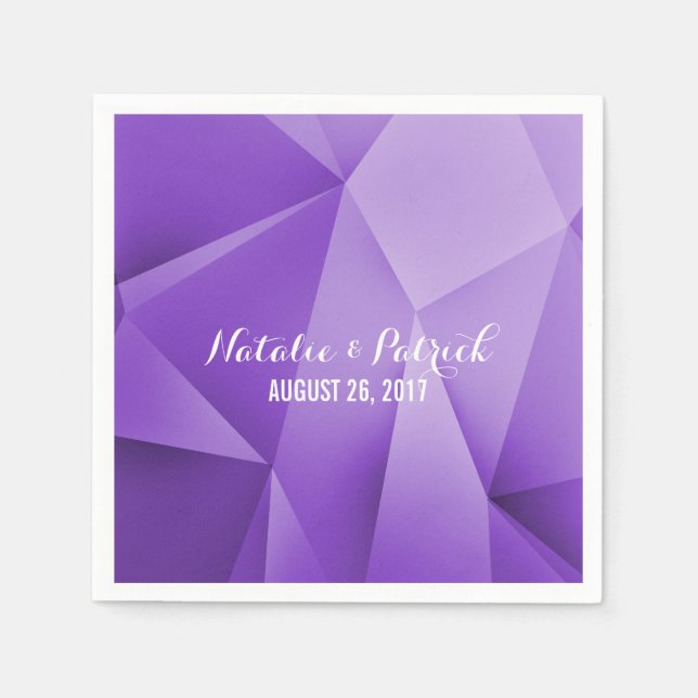 Amethyst Jewel Tones Wedding Paper Napkins (Front)