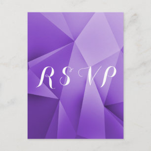 Amethyst Jewel Tones Wedding RSVP Postcard