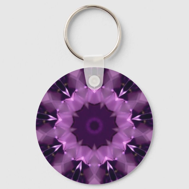 Amethyst Kaleidoscope Key Ring (Front)