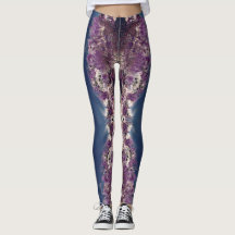 Amethyst Kaleidoscope Leggings with Moon Phases