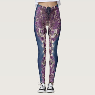 Amethyst Kaleidoscope Leggings with Moon Phases