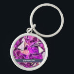 Amethyst Key Ring<br><div class="desc">Stylised design of amethyst,  in modern painting style</div>