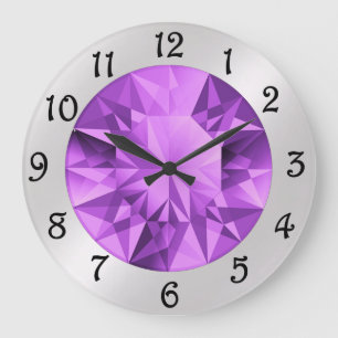 Amethyst large clock