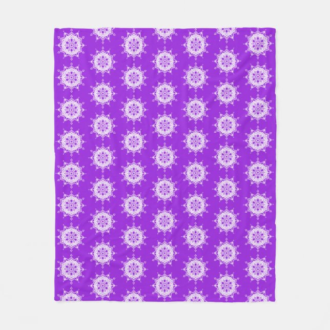 Amethyst Mandala Fleece Blanket (Front)