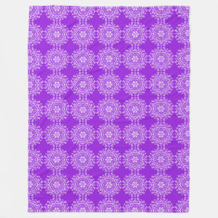 Amethyst Mandala Fleece Blanket