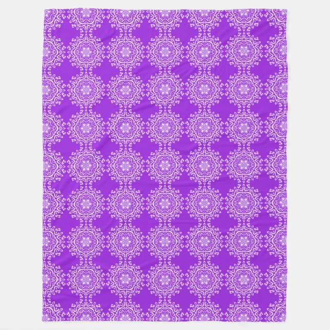 Amethyst Mandala Fleece Blanket (Front)