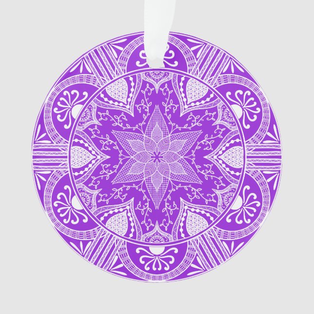 Amethyst Mandala Ornament (Front)
