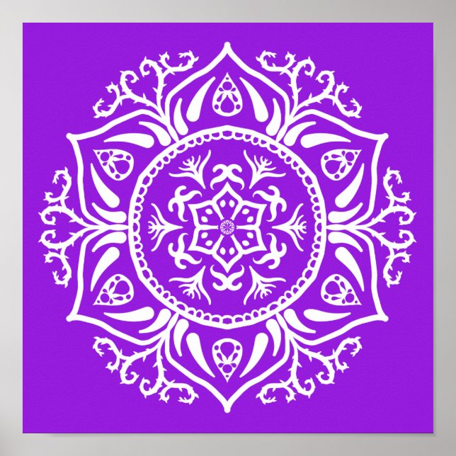 Amethyst Mandala Poster (Front)