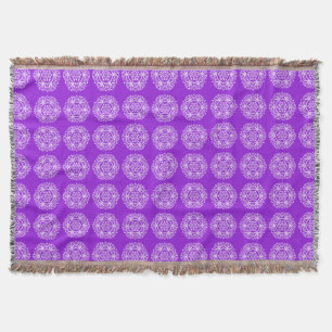 Amethyst Mandala Throw Blanket