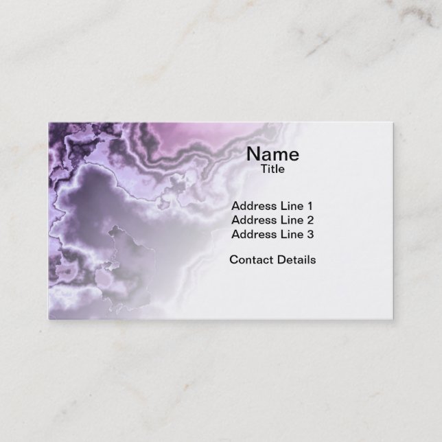 Amethyst Marble 2 Business Card (Front)