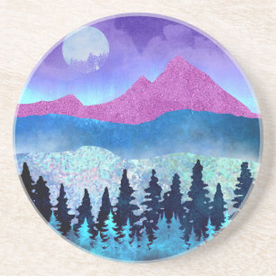 Amethyst Mist Mountains Coaster