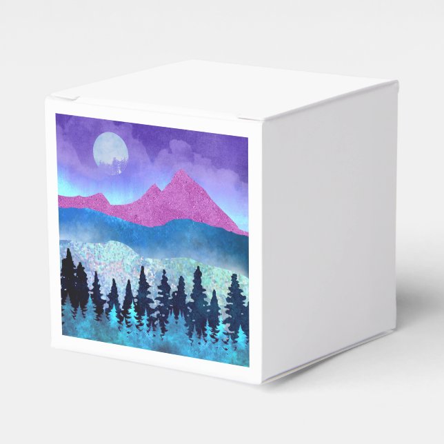 Amethyst Mist Mountains Favour Box (Front Side)