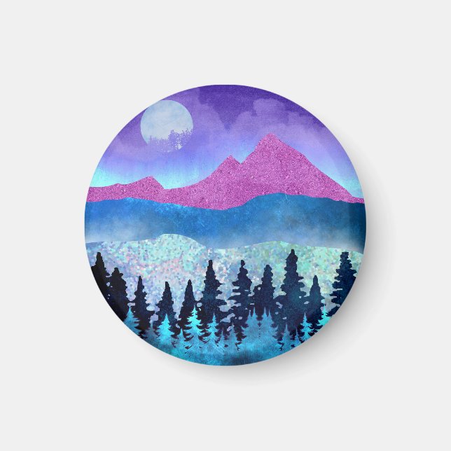 Amethyst Mist Mountains Magnet (Front)
