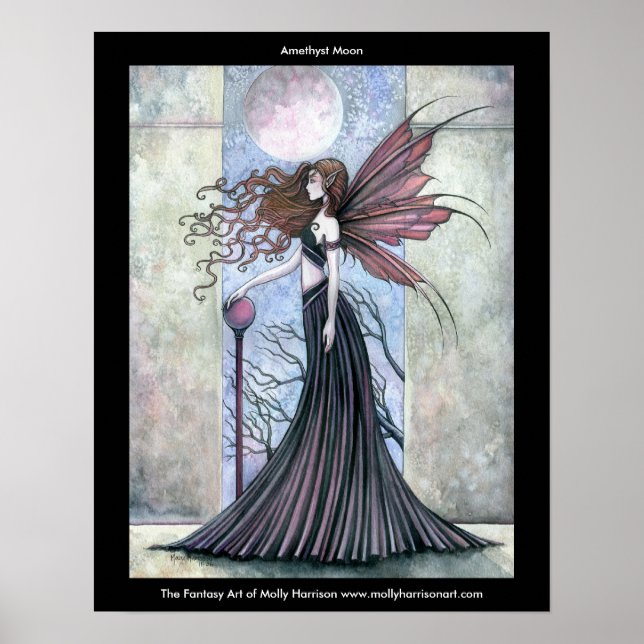 Amethyst Moon Fairy Poster by Molly Harrison (Front)
