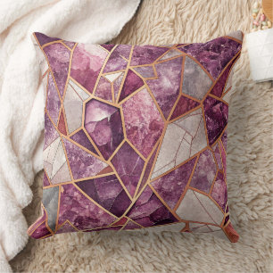 Amethyst Mosaic – Cracked Glass - Purple Cushion