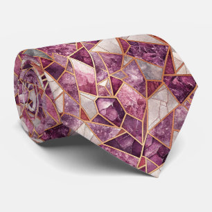 Amethyst Mosaic – Cracked Glass - Purple Tie