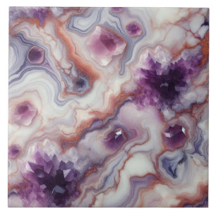 Amethyst Mosaic: Twilight Ceramic Tile