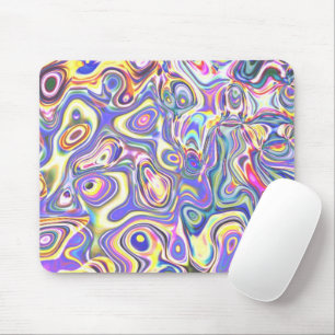 Amethyst Multicolor Abstract Amoeba Art Mouse Pad