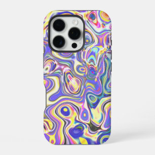Amethyst Multicolor Amoeba Pattern iPhone 16 Pro Case