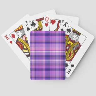 Amethyst Navy Blue Cotton Candy Pink Madras Playing Cards