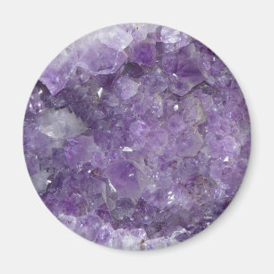 Amethyst New Age Crystal Healing Cluster Photo Magnet