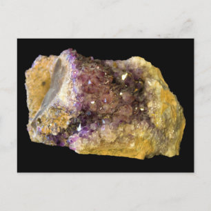 Amethyst on Black Background Version 2 Postcard