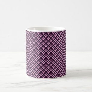 Amethyst Peach Pink Purple Lilac Stripe Plaid Coffee Mug