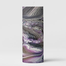 Amethyst & Pearls Pillar Candle