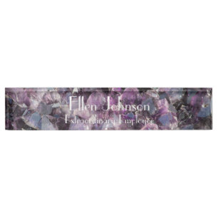 Amethyst Personalizable Nameplate