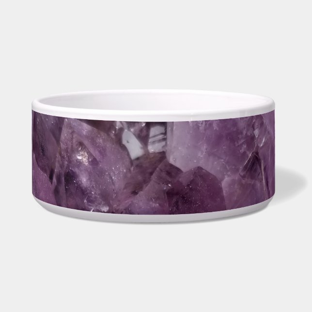 Amethyst Photo Ceramic Pet Bowl (Front)