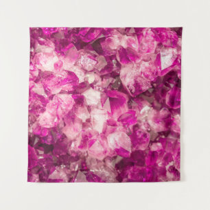 Amethyst Pink Crystal Seamless Texture. Tapestry