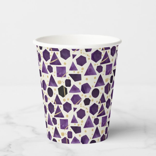 Amethyst Prism Mosaic Paper Cups (Front)