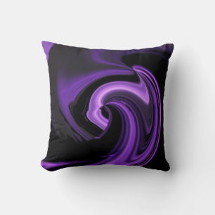 Amethyst Purple Abstract Heart Throw Pillow