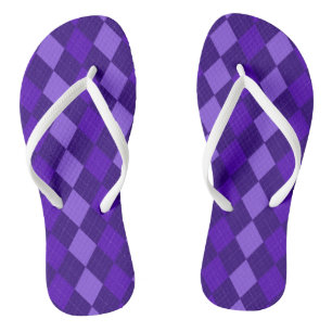 Amethyst Purple Argyle Thongs