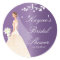 Amethyst Purple Bride Bridal Shower Sticker