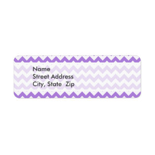 Amethyst Purple Chevron Return Address Label