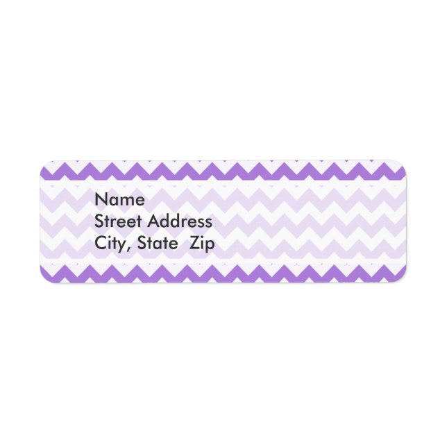 Amethyst Purple Chevron Return Address Label (Front)