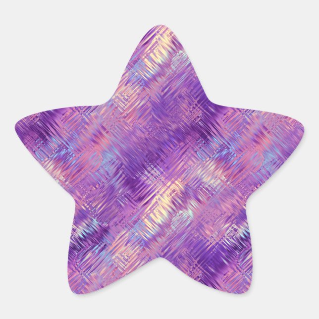Amethyst Purple Crystal Gel Texture Star Sticker (Front)