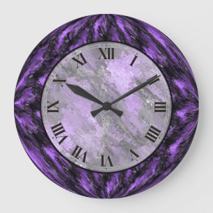 Amethyst Purple Faux Marble Wall Clock